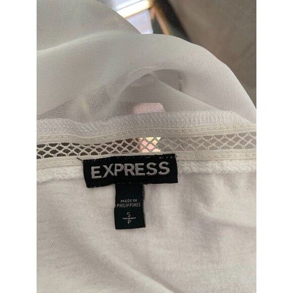 Express white ruffled tank (size small) - Picture 3 of 4